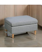 Slickblue Versatile Ottoman for Comfortable Seating and Storage in Living Room or Bedroom