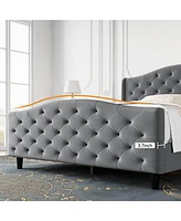 gaomon Queen Size Velvet Platform Bed Frame w/Headboard and Footboard Upholstered Bed Frames