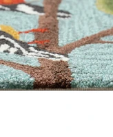 Liora Manne' Frontporch Birds on A Branch 2'x5' Runner Area Rug