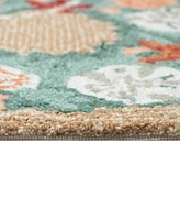 Liora Manne' Frontporch Joyous Wreath 1'8"x2'6" Area Rug