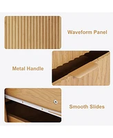 gaomon 6 Drawer Dresser for Bedroom, 56” Wide Wood Dresser Organizer with Metal Legs, Modern Chest of Drawers for Bedroom, Hallway
