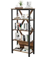 gaomon Industrial Open Display Wood Shelves with Dimmable Rgb Strip Light