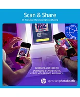 Hp Sprocket Photobooth 3x4" Photo Printer, Bundle w/Zink Paper, Case, Screen Protector & More