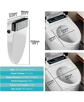 Lalahoo Electric Bidet Toilet Seat, Auto Open & Close Lid, Heated Toilet Seat with Thermostatic Warm Water & Dryer