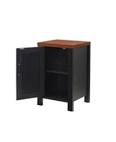 Kings Brand Furniture Sendero Side End Table Nightstand with Storage Cabinet