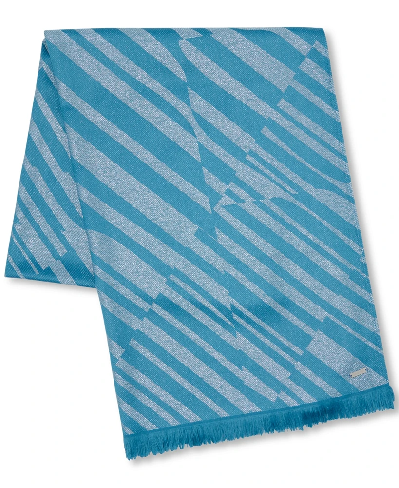 Calvin Klein Bias Geometric Metallic Scarf