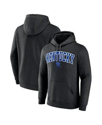 Fanatics Men's Black Kentucky Wildcats Team Wordmark Fleece Pullover Hoodie