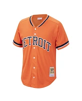 Mitchell & Ness Men's Kirk Gibson Orange Detroit Tigers Cooperstown Collection Mesh Batting Practice Button-Up Jersey