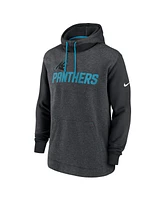 Nike Men's Heathered Charcoal/Black Carolina Panthers Surrey Legacy Pullover Hoodie