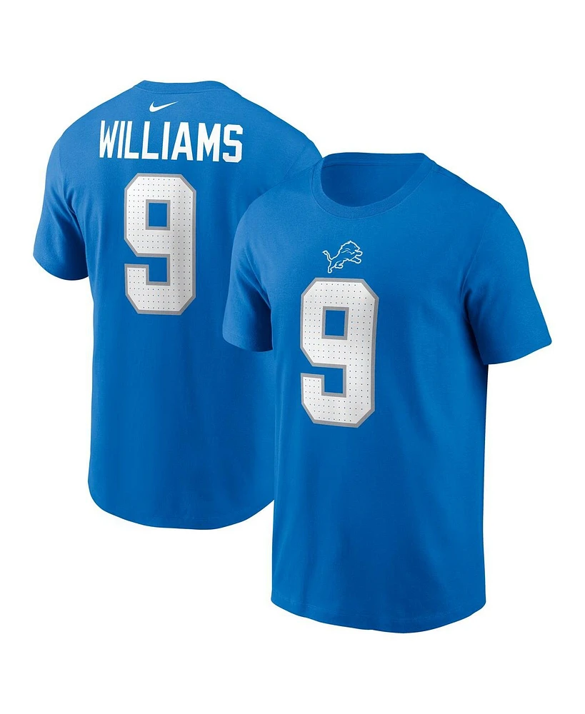 Nike Men's Jameson Williams Blue Detroit Lions Name Number T-Shirt