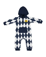 Colosseum Baby Boys and Girls Navy Michigan Wolverines The Dealio Hoodie Romper