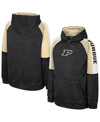 Colosseum Big Boys and Girls Black Purdue Boilermakers Pullover Hoodie