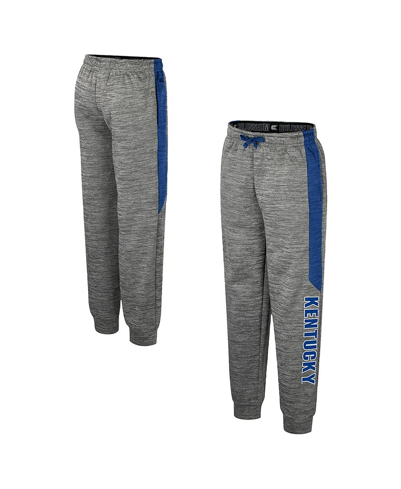 Colosseum Big Boys and Girls Heather Gray Kentucky Wildcats Fleece Pants