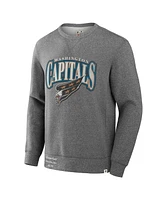 Fanatics Men's Heather Gray Washington Capitals Decades Collection Legendary Fleece Pullover Sweatshirt