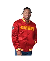 Starter Men's Red, Gold Kansas City Chiefs Closer Reversible Satin Full-Snap Jacket