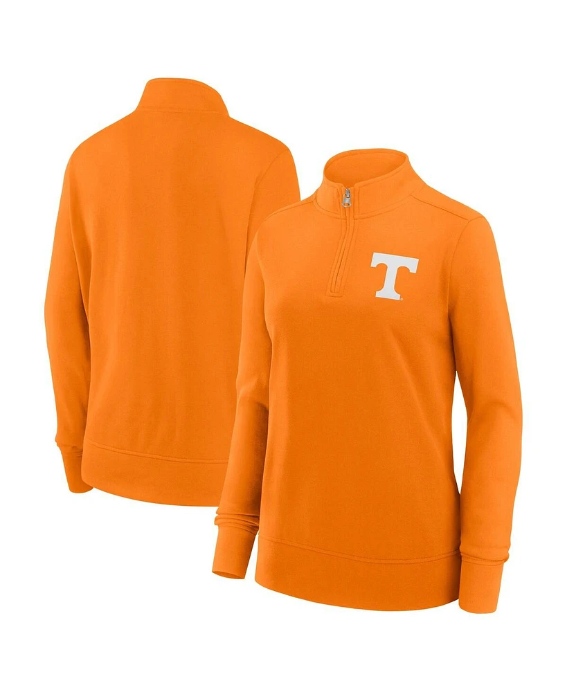 Fanatics Women's Tennessee Orange Volunteers Velocity French Terry Quarter-Zip Jacket