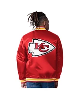 Starter Men's Red, Gold Kansas City Chiefs Closer Reversible Satin Full-Snap Jacket