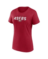 Logo Athletic Women's Scarlet San Francisco 49ers Lean T-Shirt