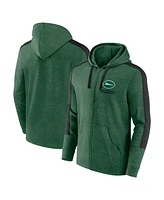 Fanatics Men's Heather Green New York Jets Gains Full-Zip Hoodie