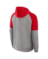 Nike Men's Heather Gray Ohio State Buckeyes Fitness Raglan Performance Full-Zip Hoodie