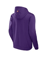 Fanatics Men's Purple Clemson Tigers Defender Dot Faded Primary Pullover Hoodie