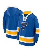 Fanatics Men's Blue St. Louis Blues Inside Line Fleece Pullover Hoodie