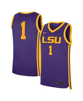 Nike Men's 1 Purple Lsu Tigers Road Replica Jersey