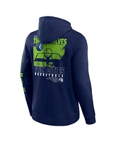 Fanatics Men's Navy/Green Minnesota Timberwolves Game Time Crossover Pullover Hoodie