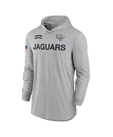 Nike Men's Gray Jacksonville Jaguars 2024 Salute to Service Lightweight Performance Long Sleeve Hooded T-Shirt