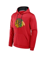 Fanatics Men's Red Chicago Blackhawks Defender Pullover Hoodie