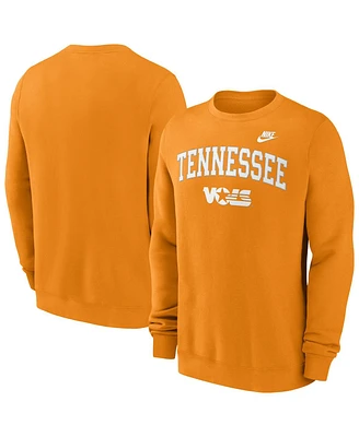 Nike Men's Tennessee Orange Volunteers Legacy Classic Tackle Twill Embroidered Arch Over Logo Pullover Sweatshirt