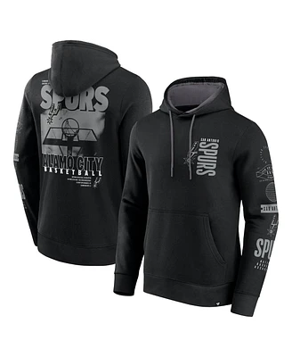 Fanatics Men's Black San Antonio Spurs Game Time Crossover Pullover Hoodie