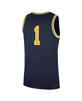 Jordan Men's Navy Michigan Wolverines Road Replica Basketball Jersey