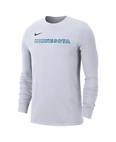 Nike Men's White Minnesota Timberwolves 2024/25 City Edition Essential Logo Long Sleeve T-Shirt