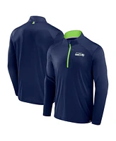 Fanatics Men's College Navy Seattle Seahawks Defender Long Sleeve Quarter-Zip Jacket