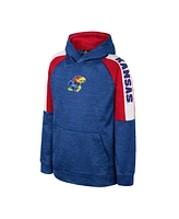 Colosseum Big Boys and Girls Royal Kansas Jayhawks Pullover Hoodie