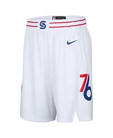 Nike Men's White Philadelphia 76ers 2024/25 City Edition Swingman Shorts