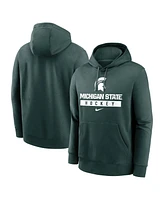 Nike Men's Green Michigan State Spartans Hockey Stack Fleece Pullover Hoodie