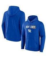 Fanatics Men's Royal Kentucky Wildcats Iconic Fleece Down The Field Pullover Hoodie