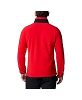 Columbia Men's Red Georgia Bulldogs Flanker Iv Fleece Raglan Full-Zip Jacket