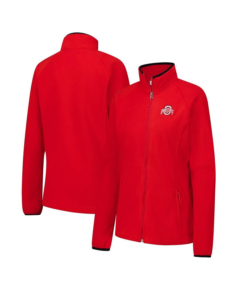 Columbia Women's Scarlet Ohio State Buckeyes Give Go Ii Fleece Full-Zip Jacket