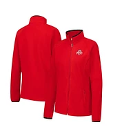 Columbia Women's Scarlet Ohio State Buckeyes Give Go Ii Fleece Full-Zip Jacket