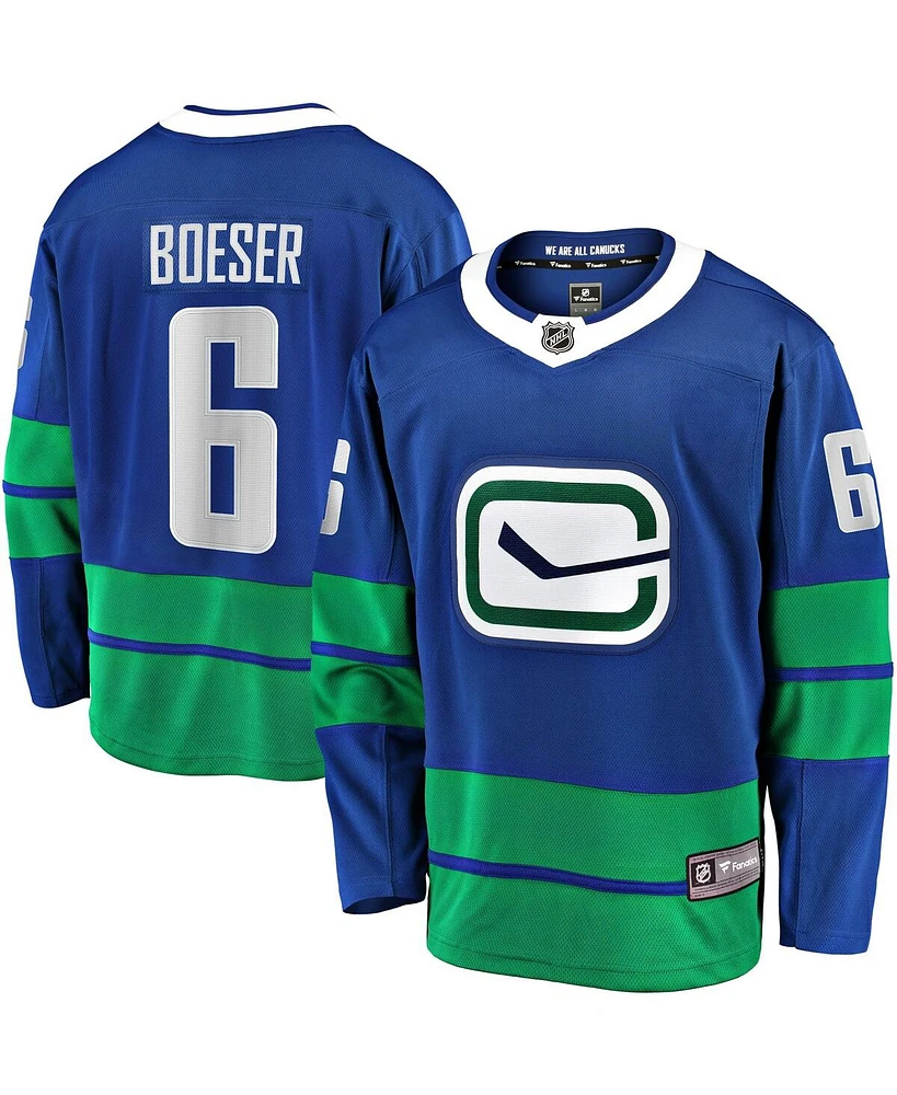 Fanatics Men's Brock Boeser Blue Vancouver Canucks Premier Breakaway Player Jersey