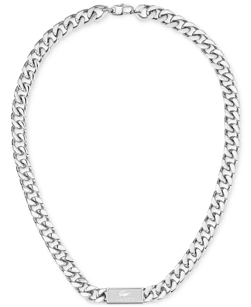 Lacoste Stainless Steel Backhand 21-1/2" Chain Necklace