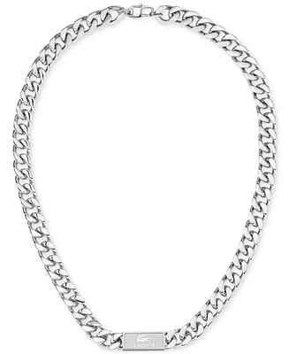 Lacoste Stainless Steel Backhand 21-1/2" Chain Necklace
