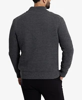 X-Ray Men's Full-Zip High Neck Sweater Jacket