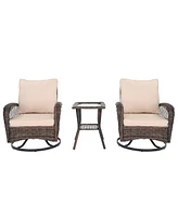 Slickblue 3 Pieces Patio Furniture Set for Comfortable Outdoor Seating and Relaxation