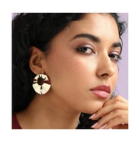 Minimal Swirl Circular Drop Earrings