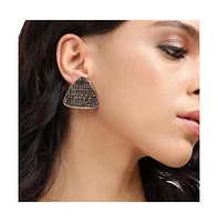 Intricate Triangle Stud Earrings