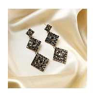 Embellished Diamond Drop Earrings